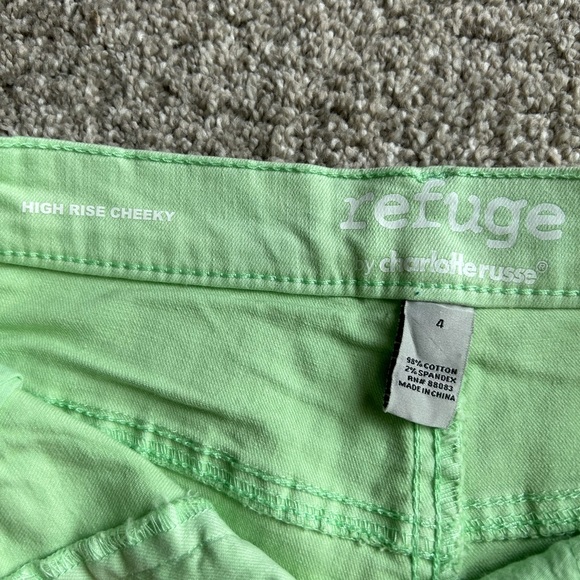 Mint green high rise short cheeky shorts - Picture 3 of 3